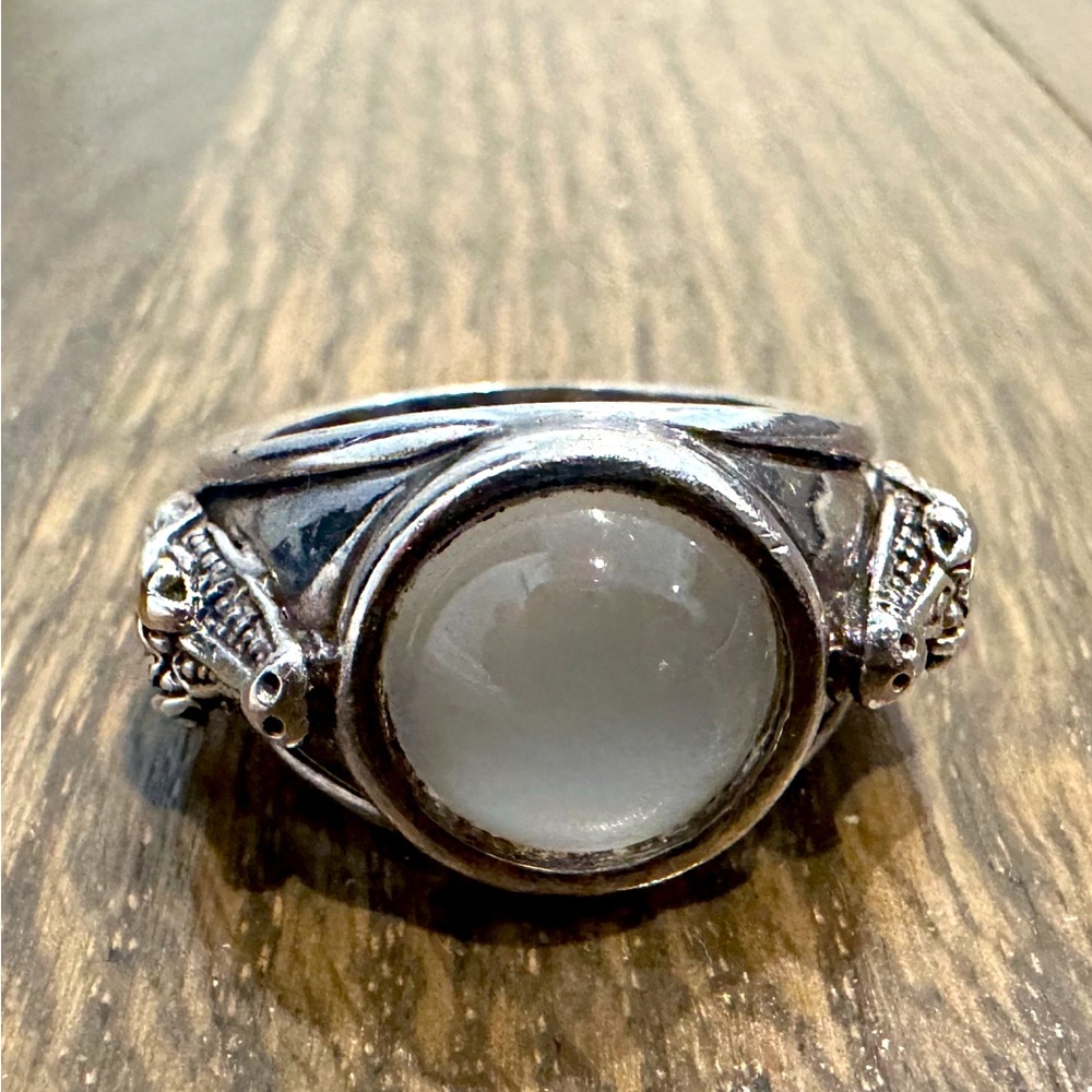 Barry Kieselstein-Cord Sterling Moonstone Alligator Ring
